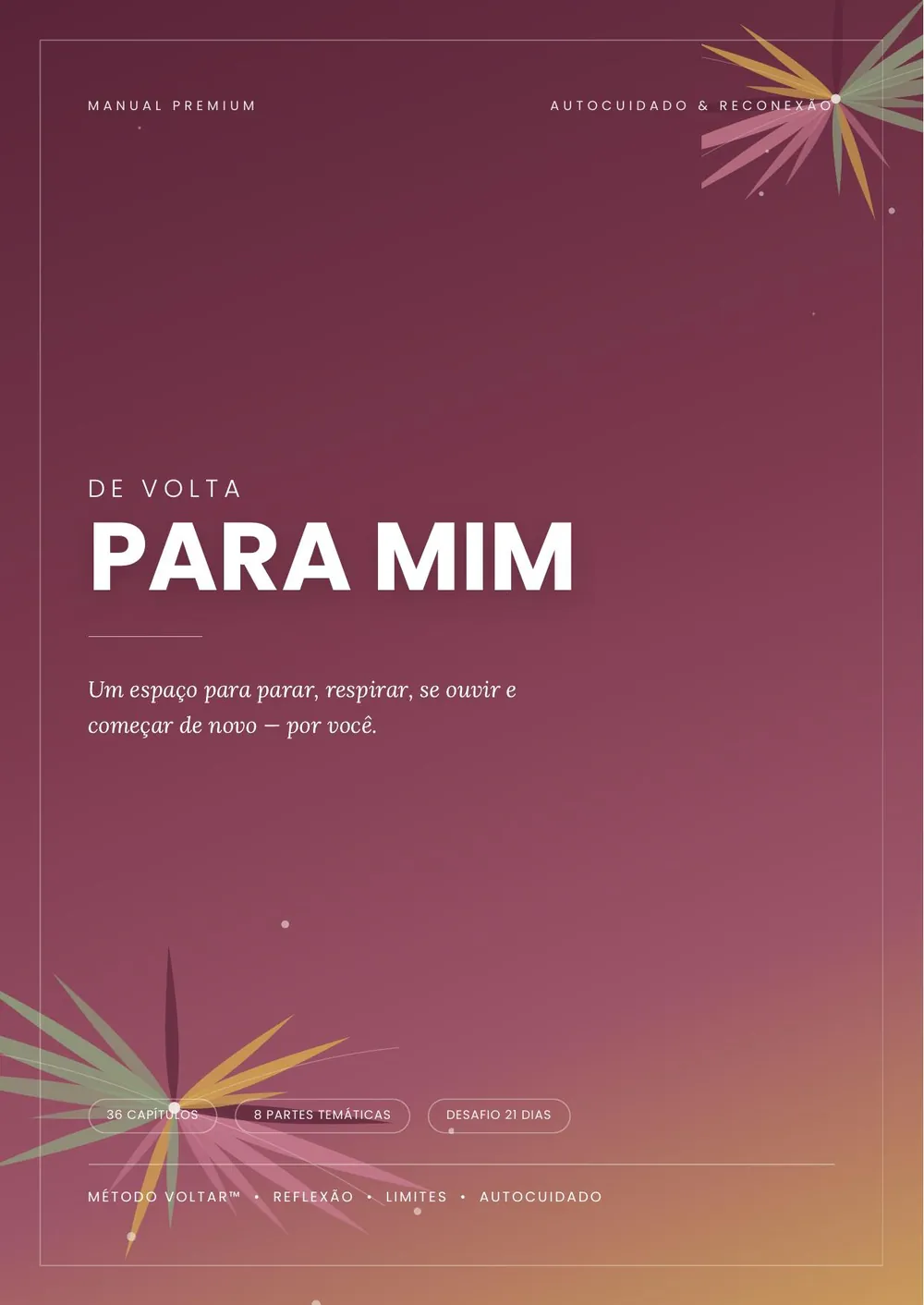 Capa real do Manual Premium De Volta Para Mim